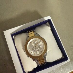 Women's Swiss Chronograph BOLD Two-Tone Stainless Steel Bracelet Watch 39mm